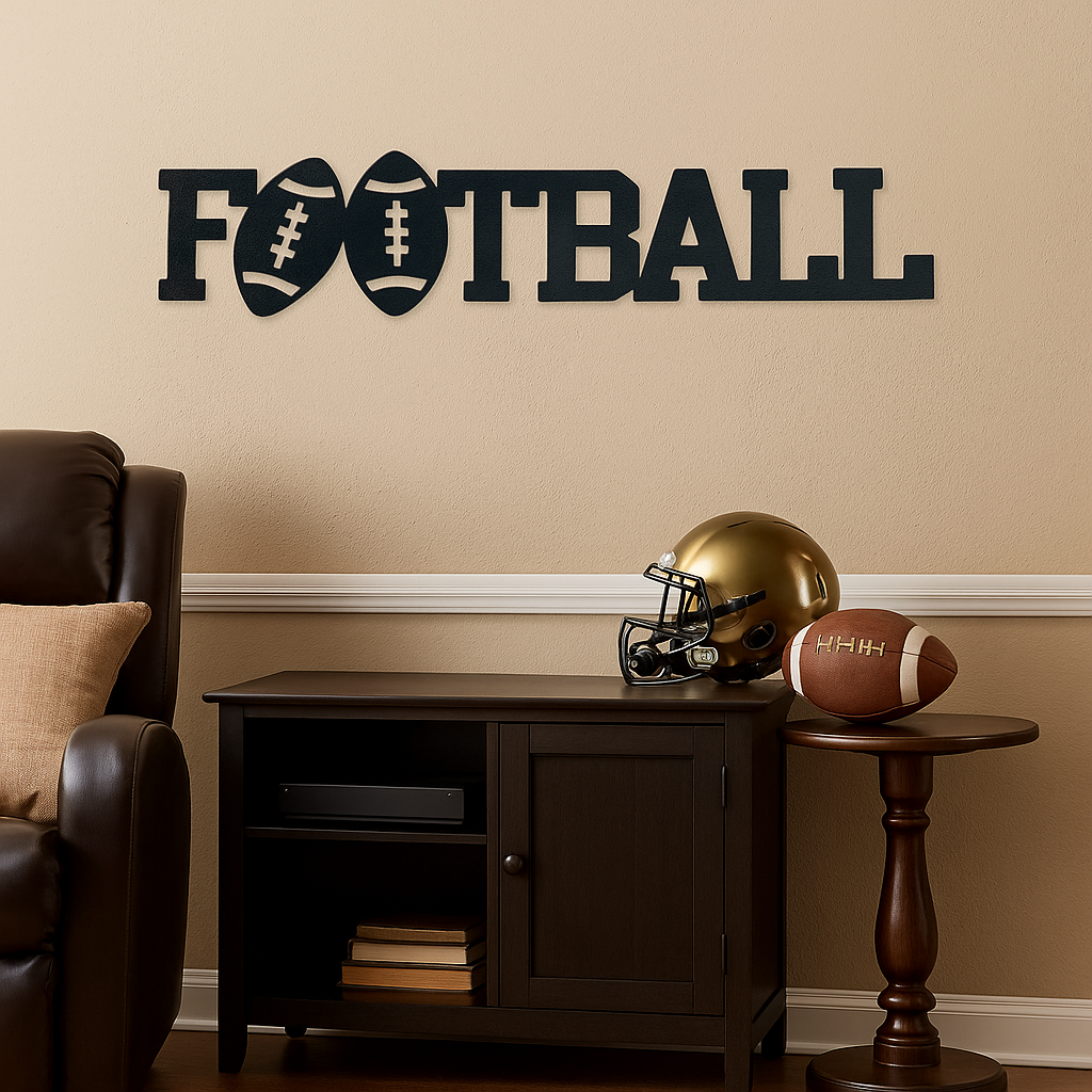 Football Sports Word Game Day Setup